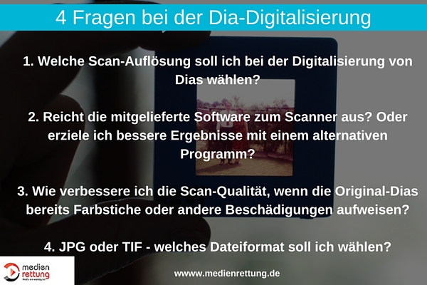 Dias selbst digitalisieren 4 Fragen - Blogbeitragsbild